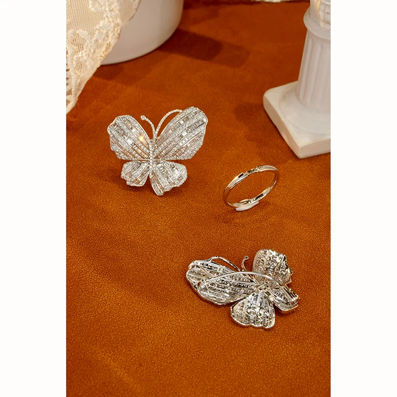 Aazuo 18K White Gold Real Diamond 1.85ct H SI Luxuly Butterfly Ring Gifted For Woman Deluxe Banquet Fashion Jewelry Au750 14 S411e65e3f286449dac4db7d35d17e2abF Aazuo 18K White Gold Real Diamond 1.85ct H SI Luxuly Butterfly Ring Gifted For Woman Deluxe Banquet Fashion Jewelry Au750