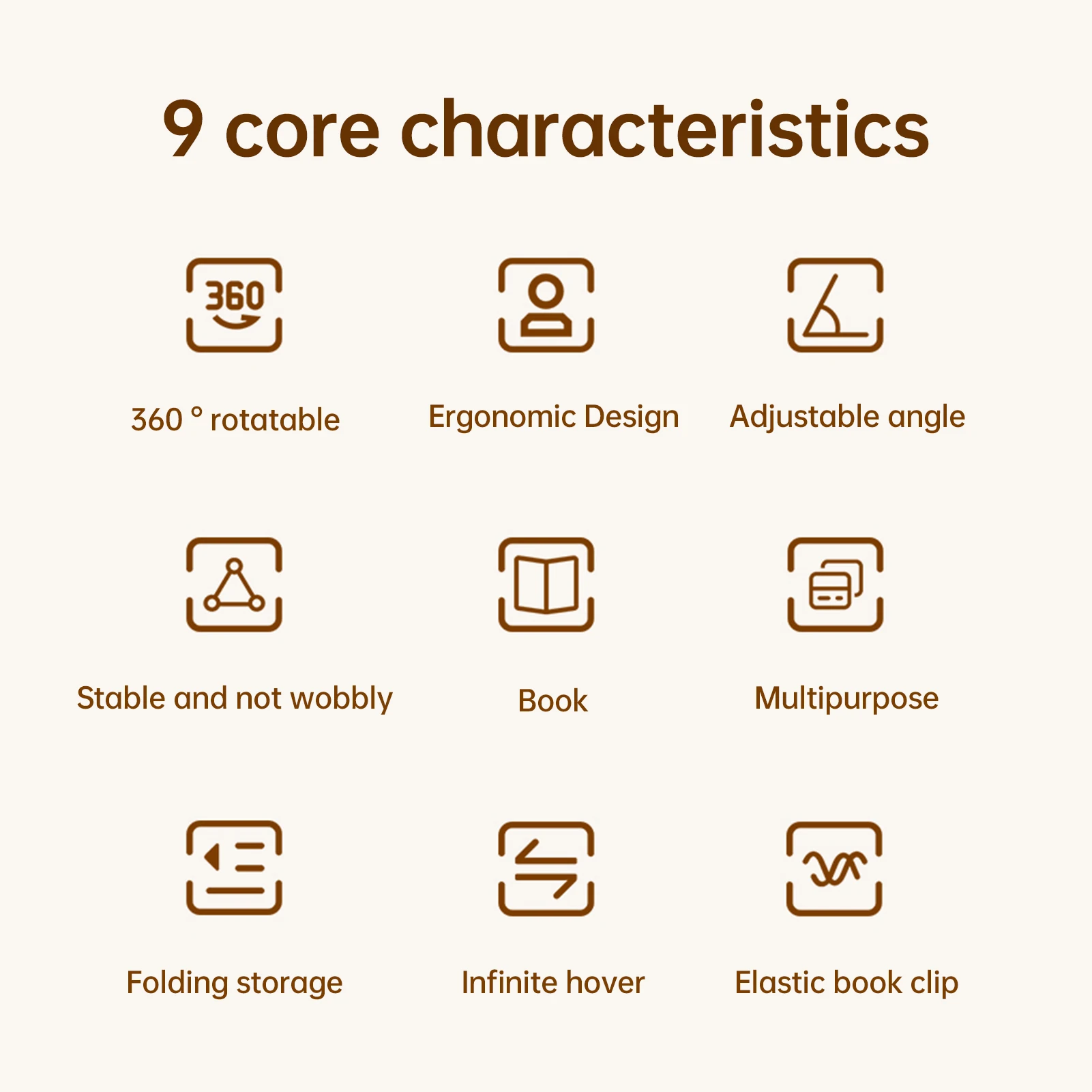حامل كتب مكتبي للقراءة مع ذراع ناتئ قابل للدوران 3...