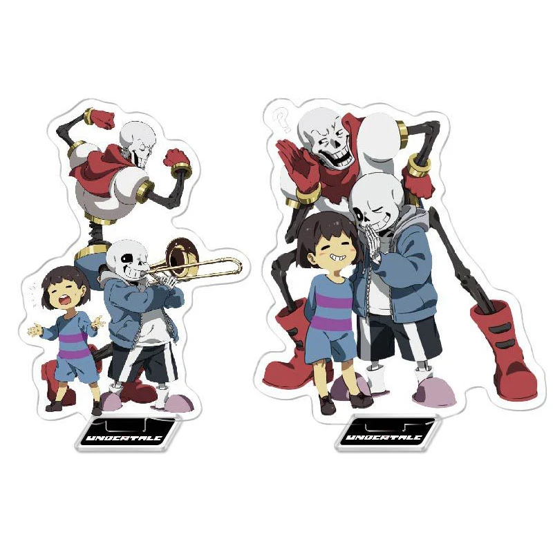 Game Undertale Acrylic Figures Frisk Sans Papyrus Flowey Character Undertale Acrylic Stand Models Plate Desk Decor Standing Sign