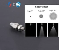 GG Angle Adjustable Stainless Steel Solid Conical Nozzle 0 Degrees 30 Degrees 60 Degrees Cleaning Spray Head 1/4, 1/8 Thread 2