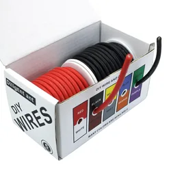 Dual - Strand Flexible Silicone Electrical Wire Kit with Tinned Copper Conductors - 22AWG(2x30m) (Red and Black)