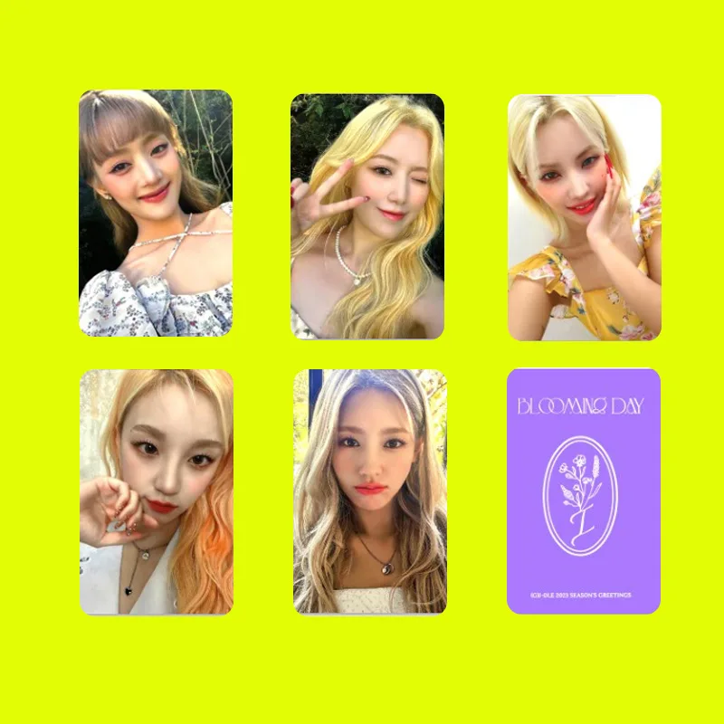 

5pcs/set Kpop Idol Lomo Cards (G)I-DLE 2023 Season's Greeting Photocards Photo Card Postcard for Fans Collection