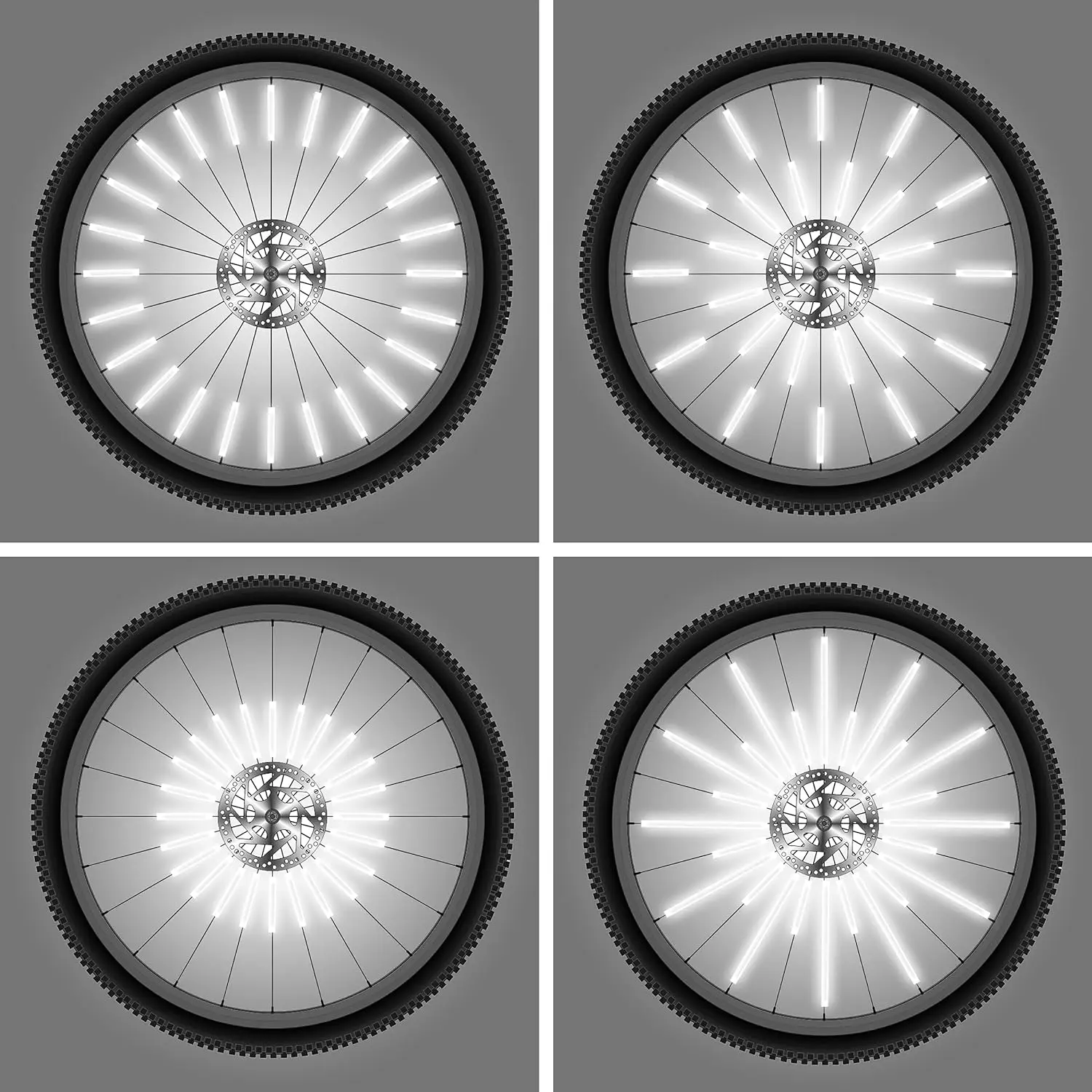 Bike Accessories Bicycle Spokes Bicycle Wheel Spoke Reflector Skin Waterproof Reflective Safety Warning Spoke Lights Covers Night Cycling Riding 360&deg; Visibility