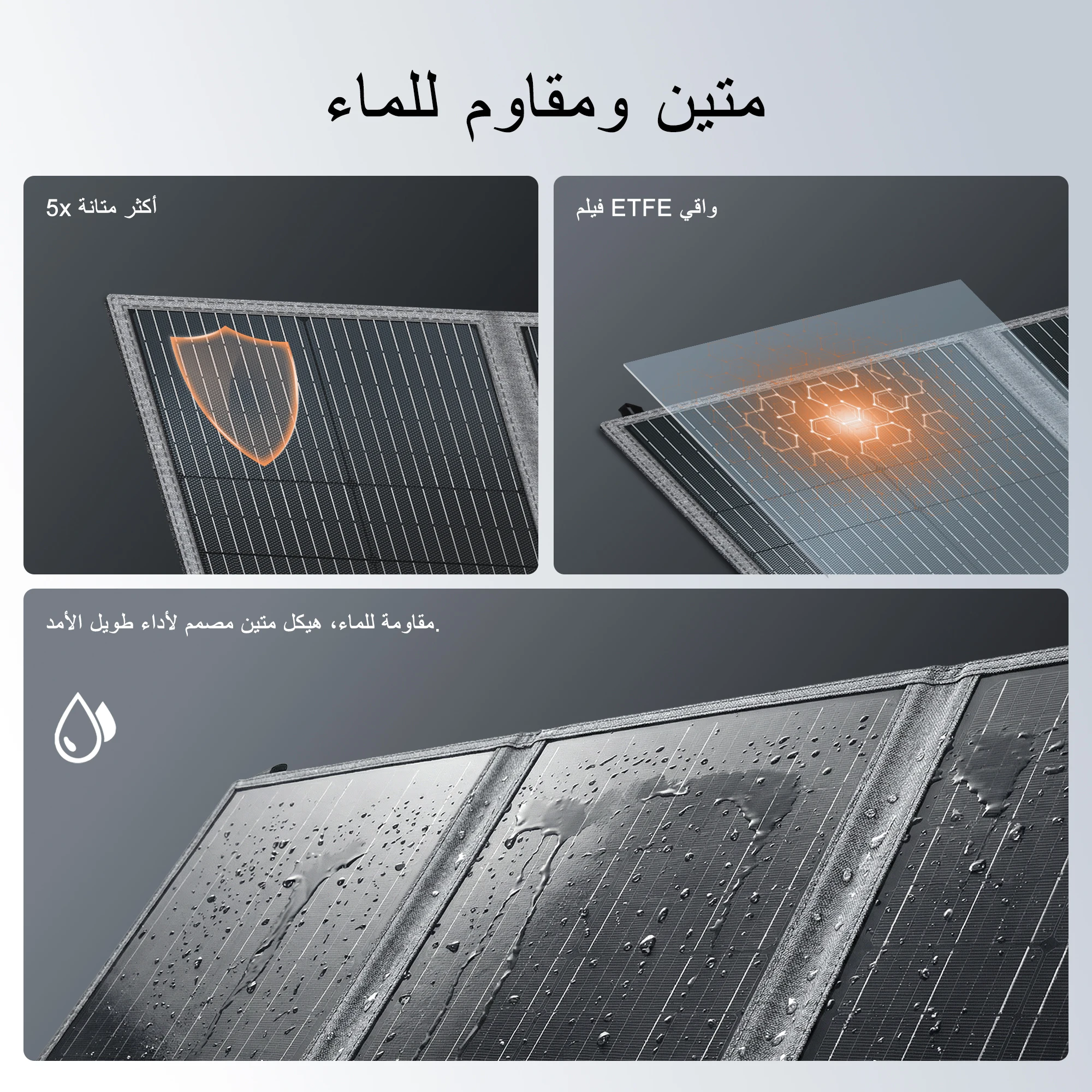 لوحة شمسية محمولة 100 واط ETFE
