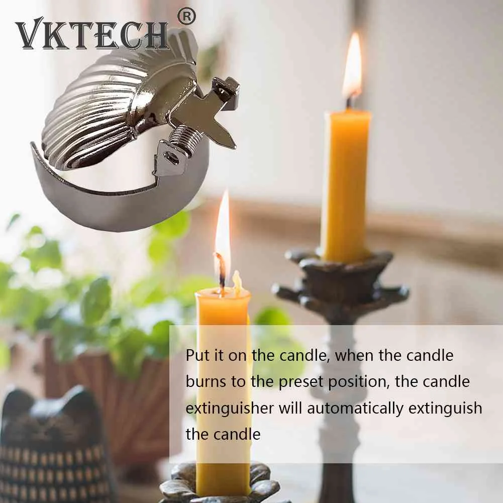 1/2/3/4PCS Automatic Candle Snuffer Gold Silver Candle Flame Safely Wick Flame Extinguishing Clip Accessories candle snuffer