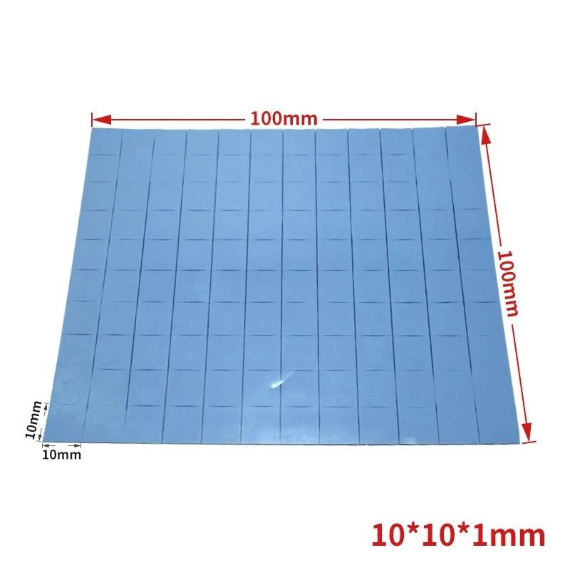 Thermal pad 100*100 Heat Sink Thermal Conductivity 6.0W GPU CPU Heatsink Cooling Conductive Silicone Pad PC Fan