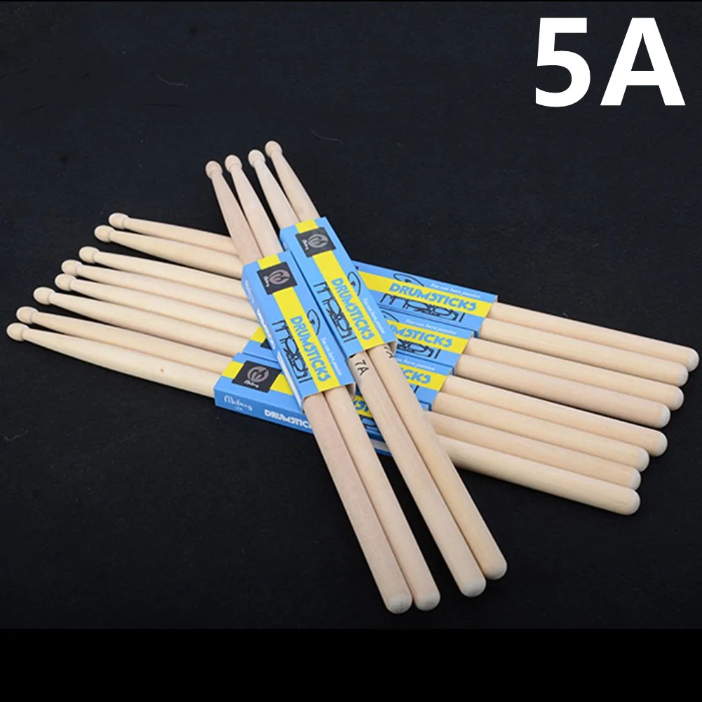 5A Drum Sticks High Quality Maple Wood Drumsticks Percussion Accessories Wood Color DrumSticks For Drum Musical Aparts 1Pair drum sticks,drum percussion accessories,drum accessories