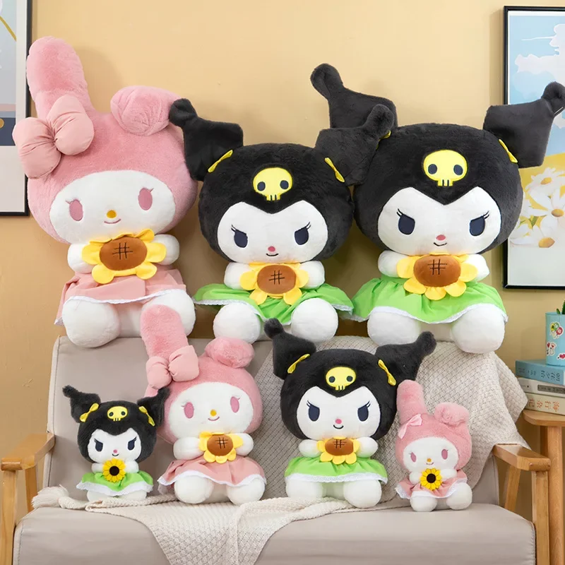 

Большой размер Sanrio мультфильм Kuromi Мелодия плюшевая игрушка подушка фиолетовая Мягкая кукла подарок на день рождения Аниме Sanrio Мерч