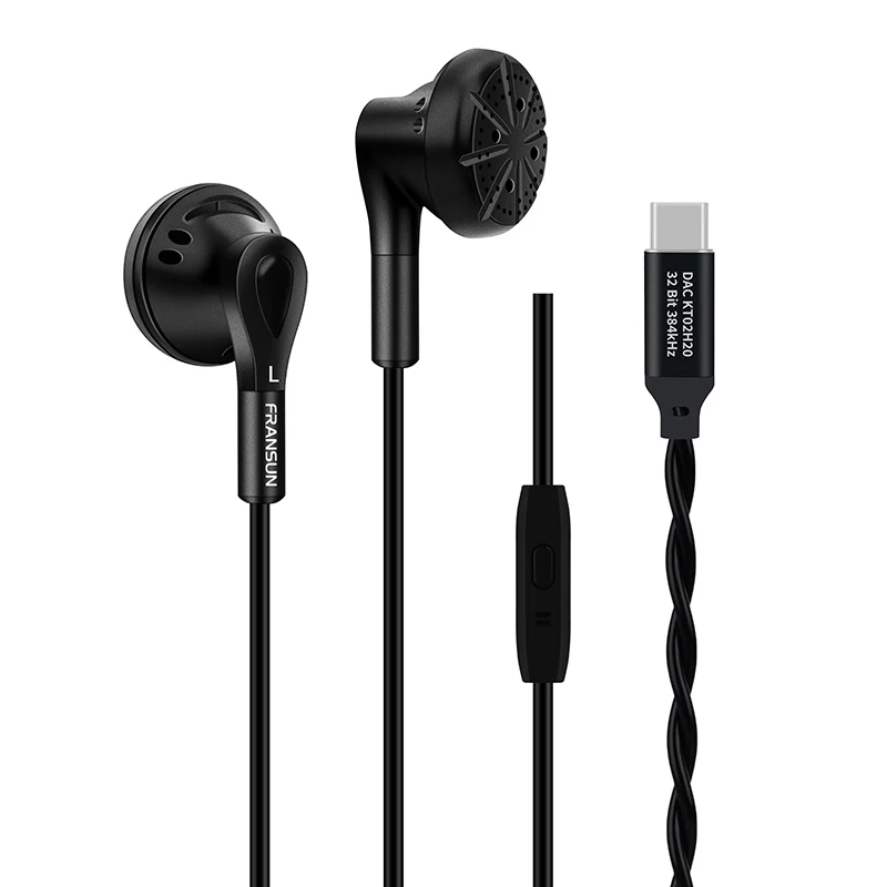 ตัวเลือกสินค้า หูฟัง HiFi หัวแบน 16 มม. แบบเสียบหู 3.5 มม. และ Type-C