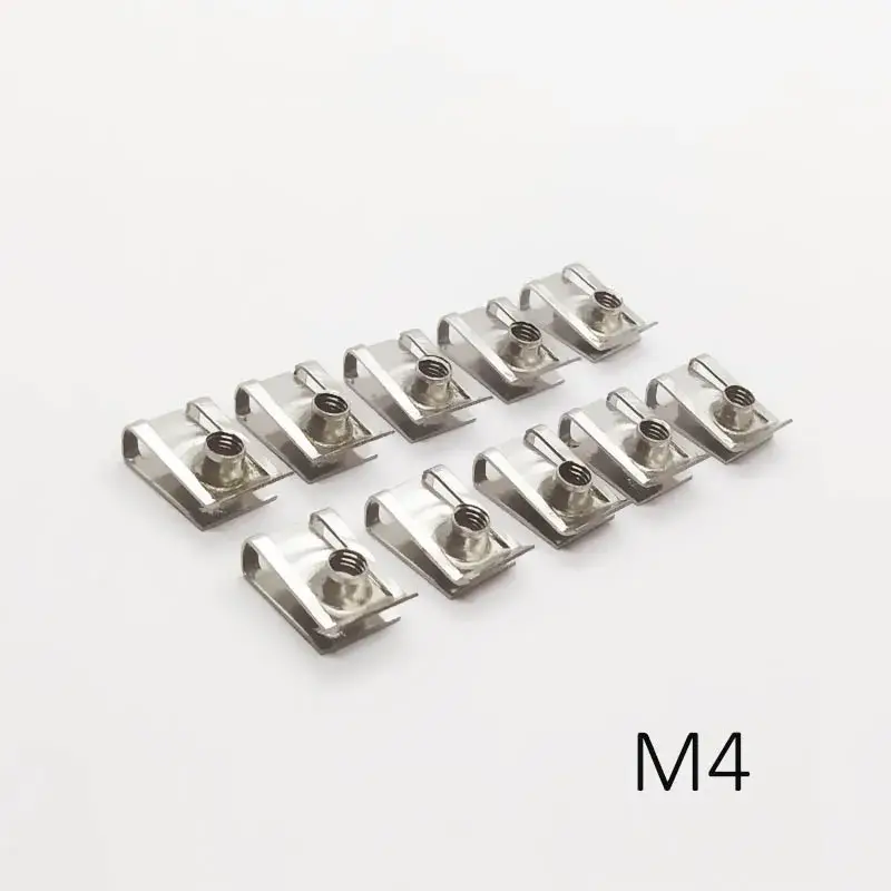 10pcs Stainless Steel U Type Clips Plate Leaf Spring Nut M6 M5 M4 M8 8mm 5mm 6mm 4mm Reed Nuts for Car Motorcycle Scooter ATV - Image 8