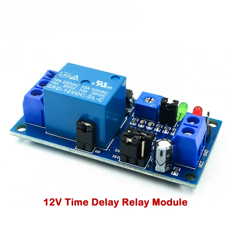 Modulo Relè Temporizzato Dc 12 V Ritardo Accensione/Ritardo Spegnimento Modulo Interruttore Relè Con Timer Scheda Relè Temporizzazione Dc 12 V Volt