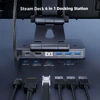 Docking Station Steam Deck Dock, 6-in-1 Hub Steam Deck Stand with HDMI 2.0 4K@60Hz Handheld Docking Station for Valve Steam Deck 4