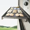 Foldable Clothes Hanger Wall Mounted Traceless Socks Underwear Drying Rack with Hooks Space-Saving Balcony Laundry Drying Rack 2