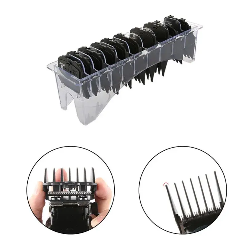 10PCS Hair Combs Guide Plastic Hairs Trimmer Limit Comb Attachments Cutting Tool 4
