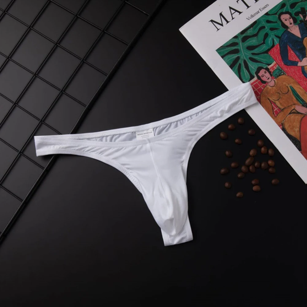 Perizoma Uomo In Seta Ghiacciata - Slip Tanga Sexy Elasticizzato | Vita Bassa - Foto 2