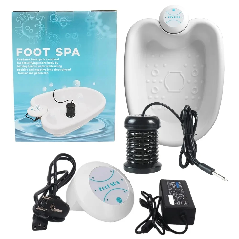 

Foot Spa Bath Massager Mini Foot Bath Detox Ionic Cleanse FootBath Machine Electric Whirlpool Care Massager Arrays Aqua Cleanse