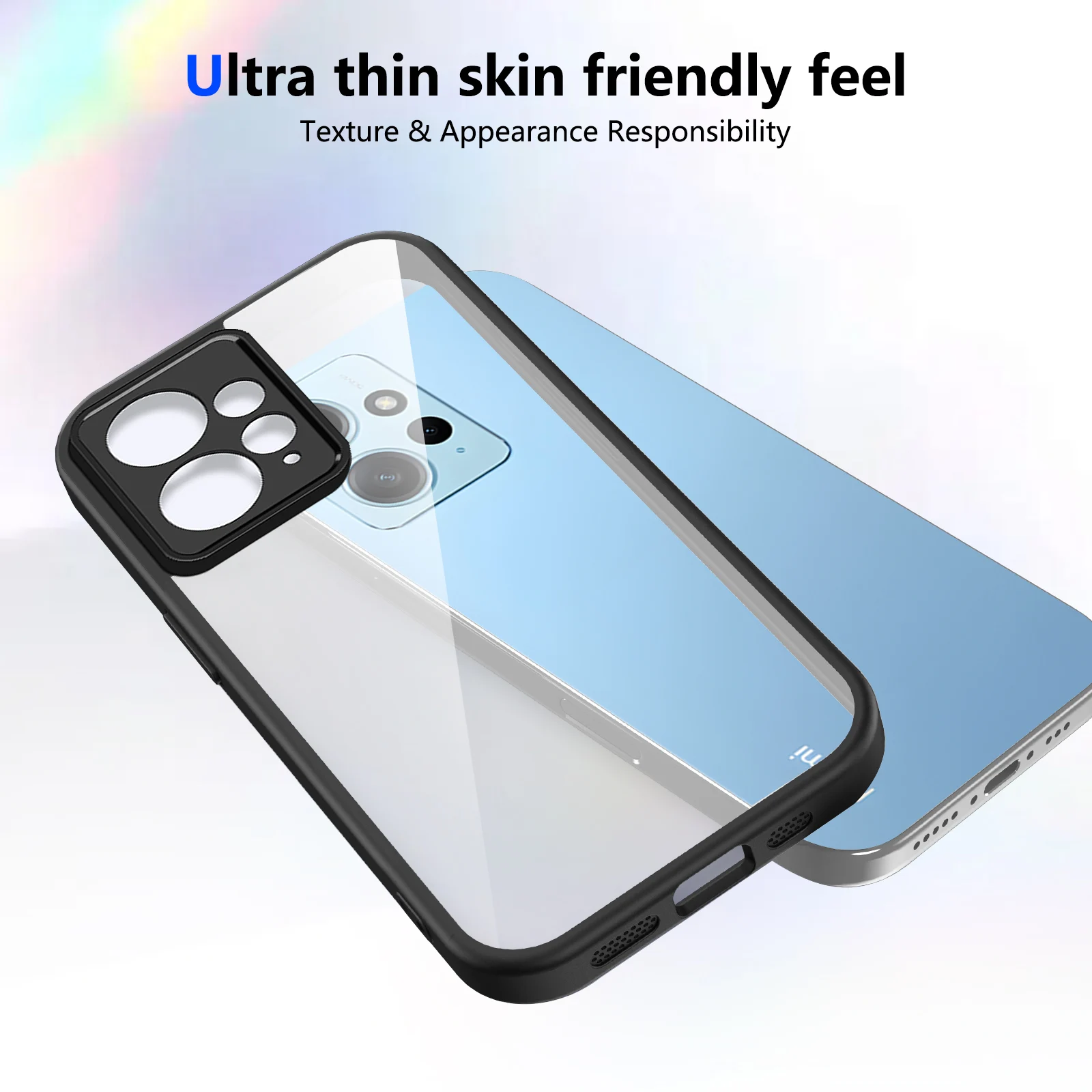 Air Cushion Silicon Bumper Clear Matte Back Phone Case Cover