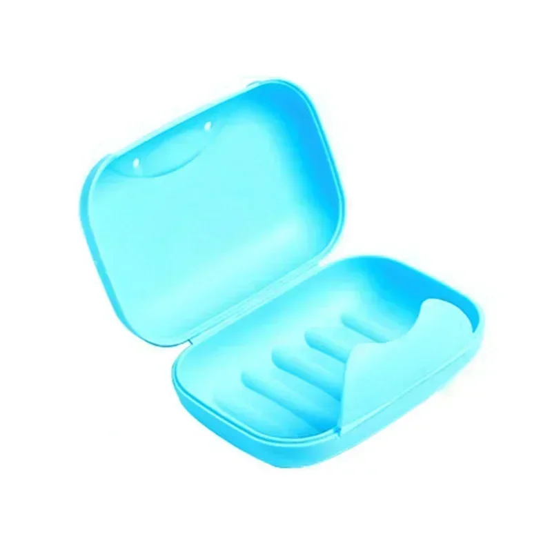 Portable Travel Soap Box Container Bathroom Acc Home Plastic Soap-Boxes with Cover Small/big Sizes Candy Color Soaps Dish Holder 6