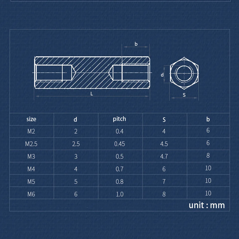 SS304 Acciaio Inox Allungare Dado Rotondo Distanziale Pilastro M3 - Foto 4