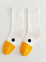 6 Pairs Fashionable Cartoon Women's Socks - Cute, Funny, Breathable, and Comfortable - One Size (As)