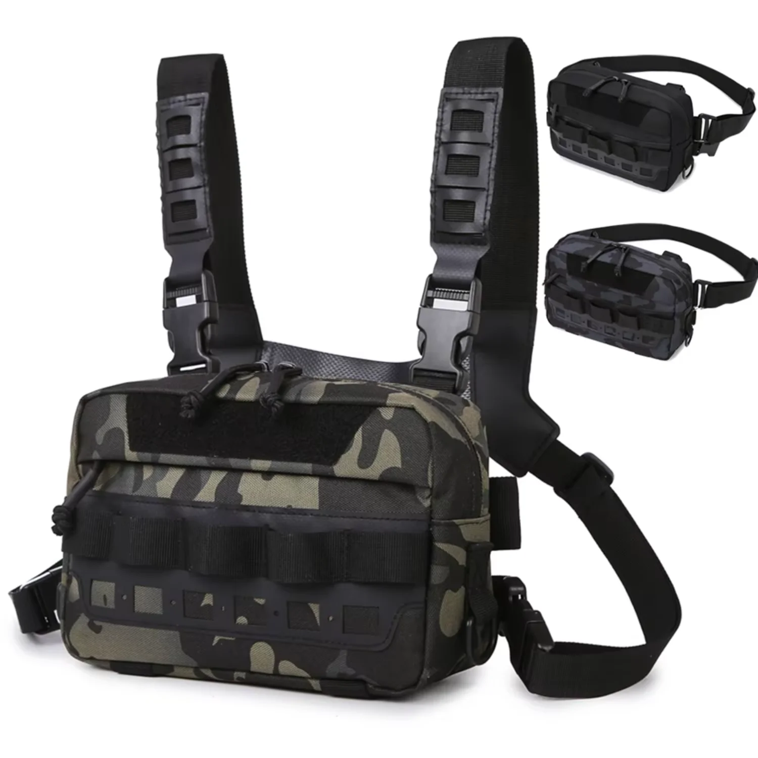 Fishing Tackle Chest Rig Backpack Fanny Pack Fishing Lures Utility Outdoor Camping Hiking Shoulder