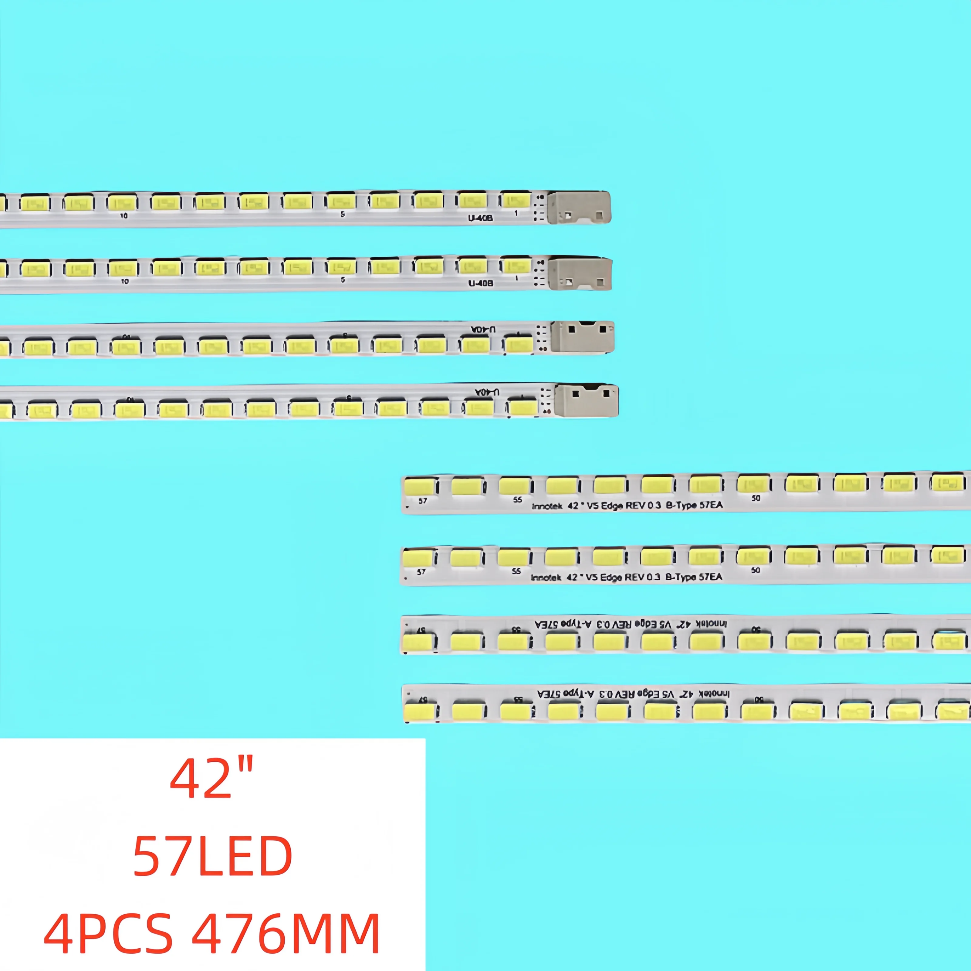 LED Backlight Strip fok SKyworth 42E60HR 42E62RN 42E70RD 42E81RA 42E80HR 42 V5 Edge REV0.3 A/B 3660L-0352A 3660L-0353A 404mm 2 pcs set tv led backlight strip for skyworth 32inch 40led 32 v6 edge fhd rev1 0 skyworth 32e82rd 32lv340 32lw4500