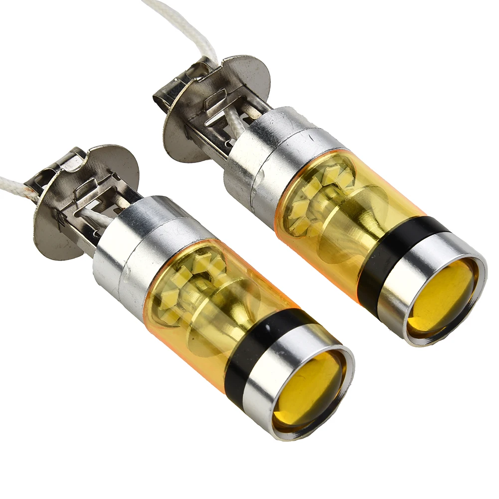 

100W Pre H3 2828SMD светодиодный супер яркий автомобильный туман светильник Tail желтая лампа 12-24 В Высокая яркость лм низкое энергопотребление