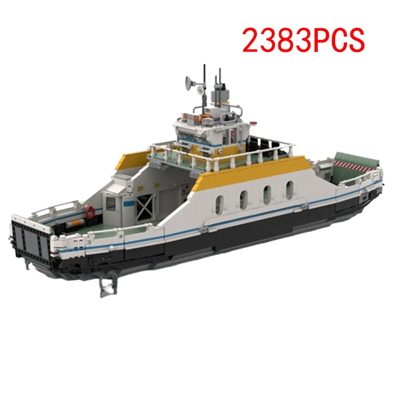 

Spot MOC-123279 Medium-sized car ferry small particle assembled building blocks port construction model toy