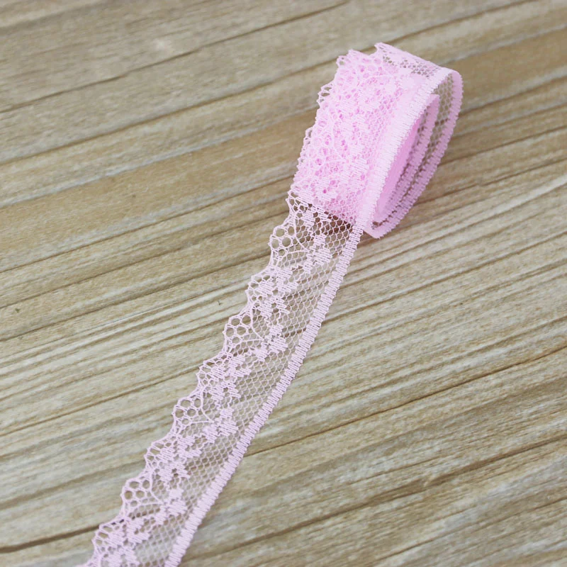 (10 Yards/roll) 20mm White And Black Lace Fabric Webbing Decoration Gift Packing Material Handmade DIY Laces