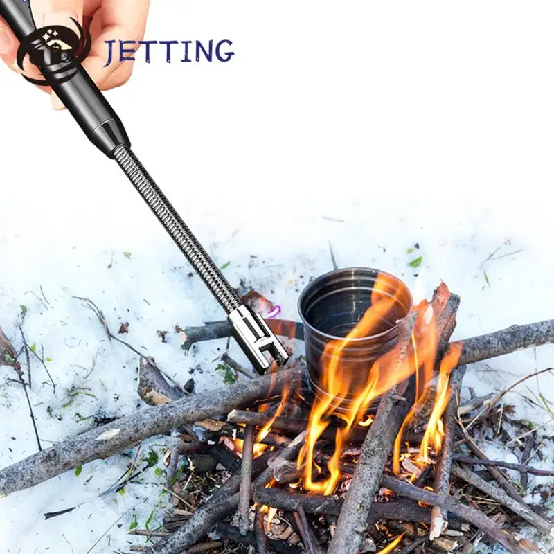360&deg; Electric Arc BBQ Lighter USB Windproof Flameless Plasma Ignition Long Gas Lighter For Candle Gas Stove Kitchen Tool bbq lighter,electric arc igniter