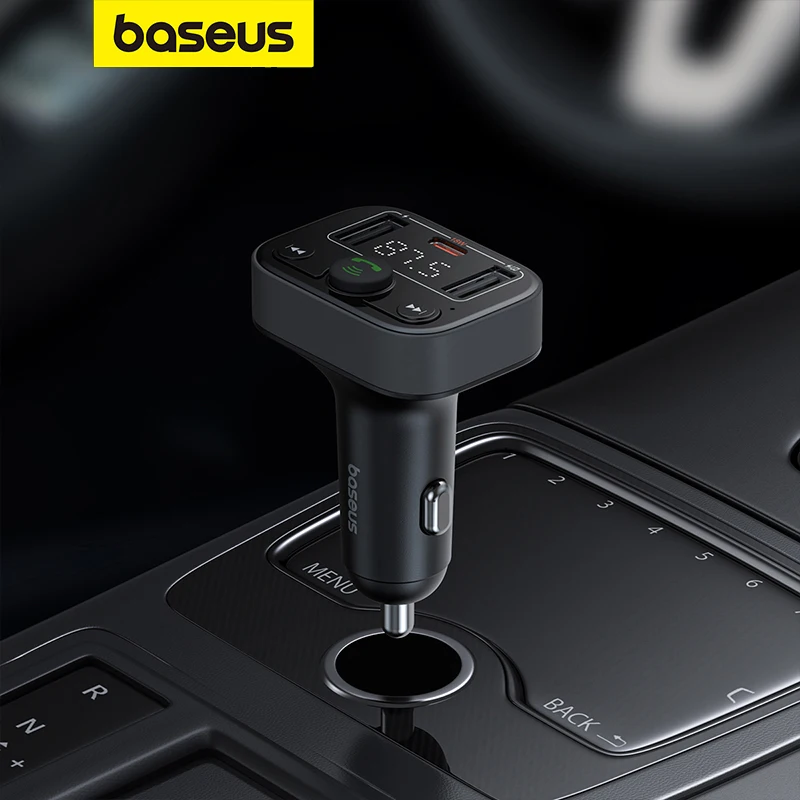 Baseus Car Fm Transmitter Bluetooth Support Flash Drive Mp3