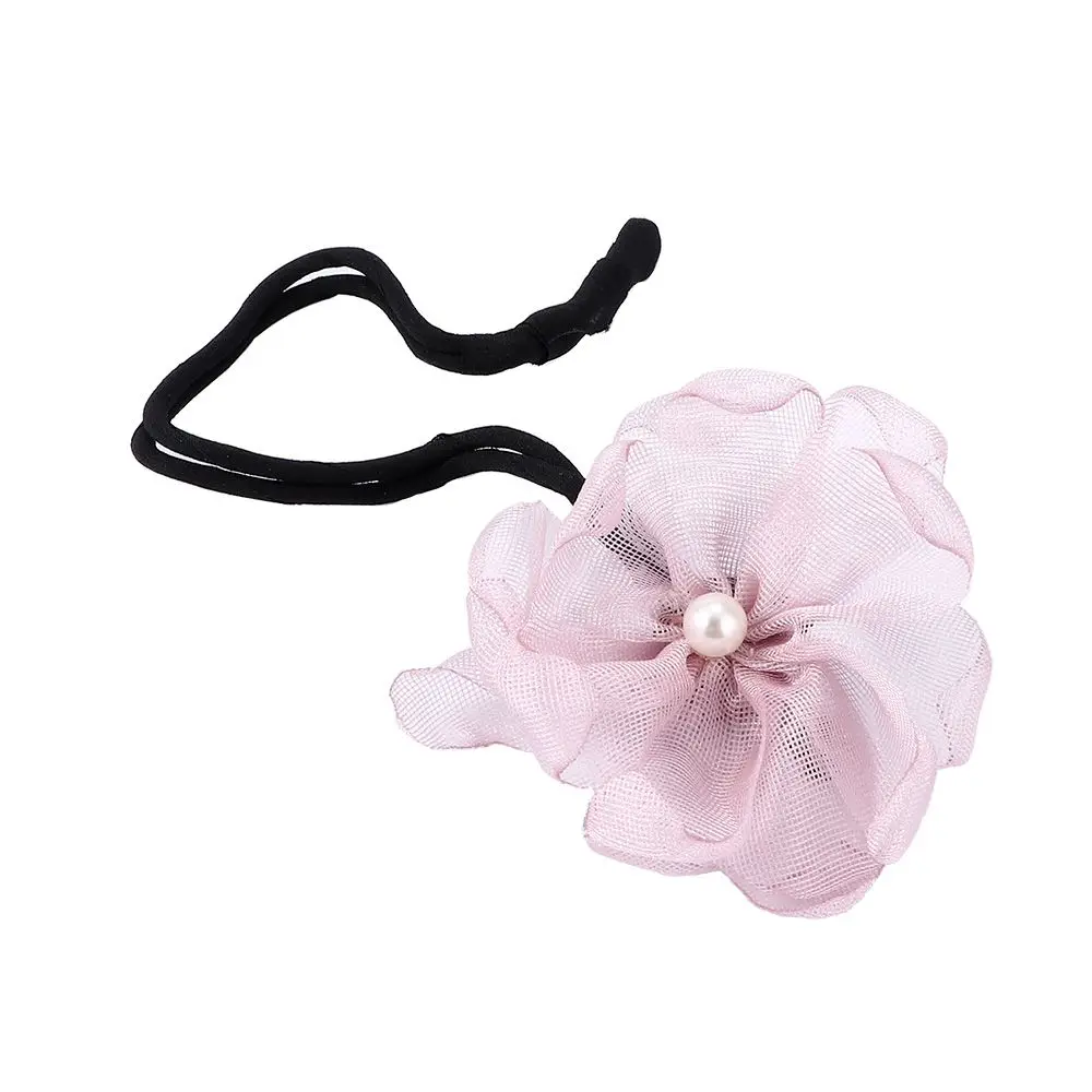 Magic Quick Messy Hairstyle DIY Hair Bun Twist Tool Cute Pearl Flower Headband Headwear Hairband Hair Braider