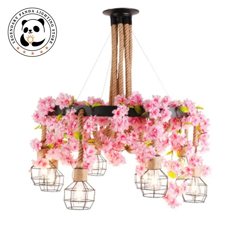 Creative Personality Pendant Lights Green Plants Ceiling Chandelier Cafe Dining Room Music Bar Indoor Art Decoration Luminarias
