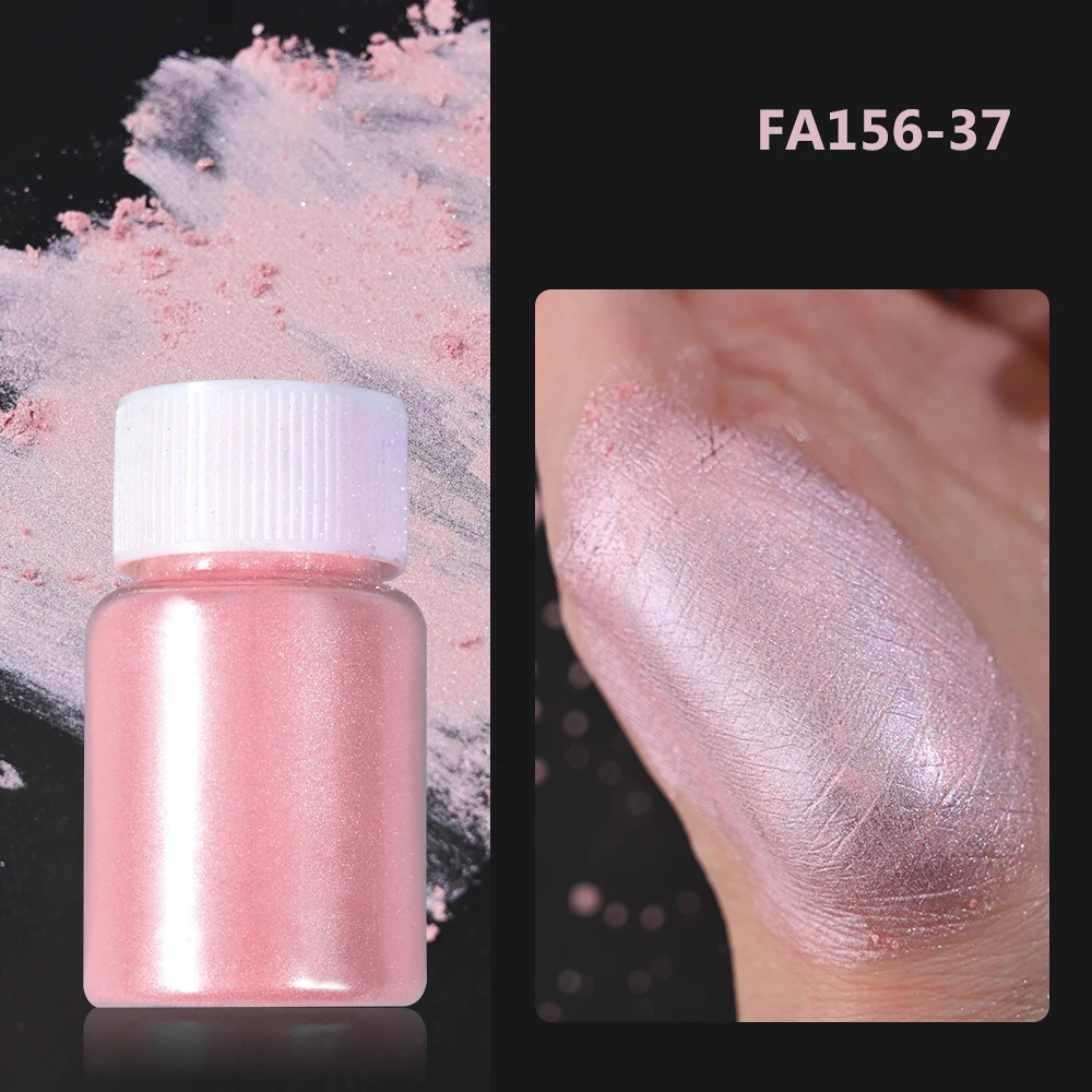 Pearlescent Nail Art Powder 10g/Bottle White/Pink Sparkly Mermaid Chrome Pearl Pigment Aurora Manicure Mica Mineral Rubbing Dust