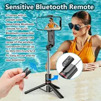 Foldable Selfie Stick Mini Tripods With LED Fill Light Wireless Bluetooth Remote Shutter For Ios Android Smartphones Photo Live - Image 5