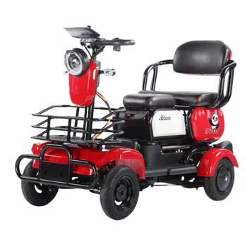 Scooter elettrico da 600 W 60 V per anziani Portata disabili di 55 km Auto elettrica a 4 ruote per anziani con cestelli di carico anteriori posteriori