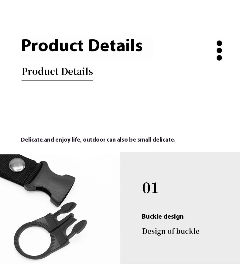 Rugged Nylon Water Bottle Holder with Secure Strap for Easy Hydration