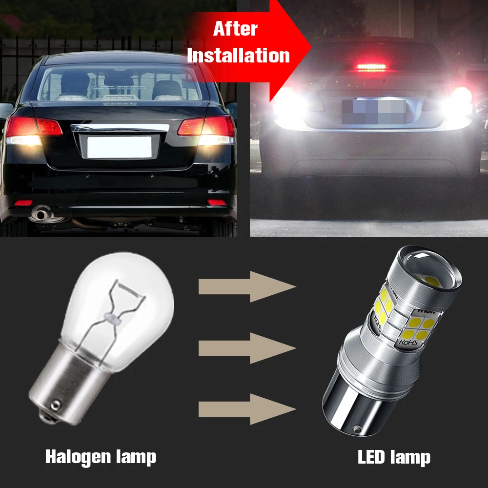 2x LED   P21W BA15S 1156 7506 Canbus  ٰ  3 4 5 6 mk3 mk4 mk5 mk6 Passat B5 B5.5 B6