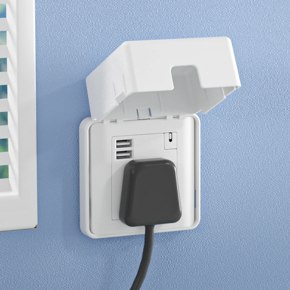 SAFELON 1 PC UK Socket Cover Box for Baby Safety, Childproof Electrical Outlet & Plug Cover Box with Waterproof Splashes