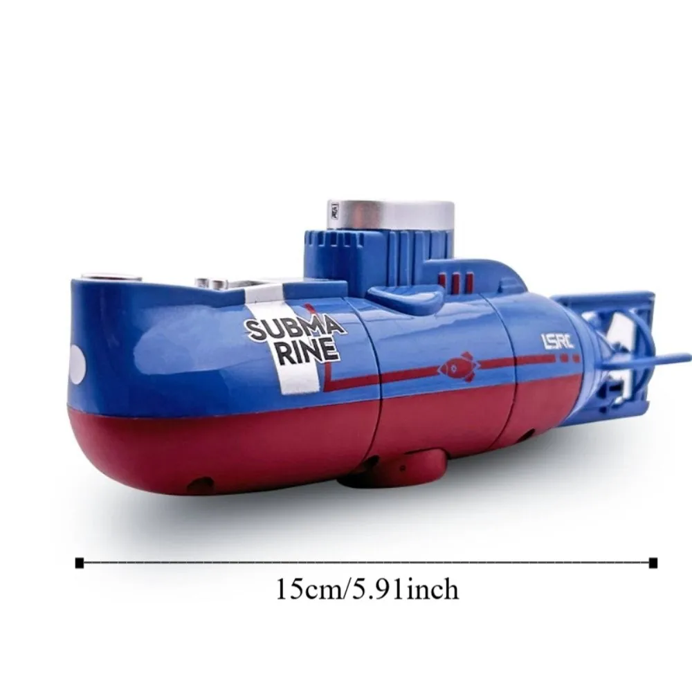 Mini sous-marin RC télécommandé bleu 15cm - Jouet étanche plongée 0.7m