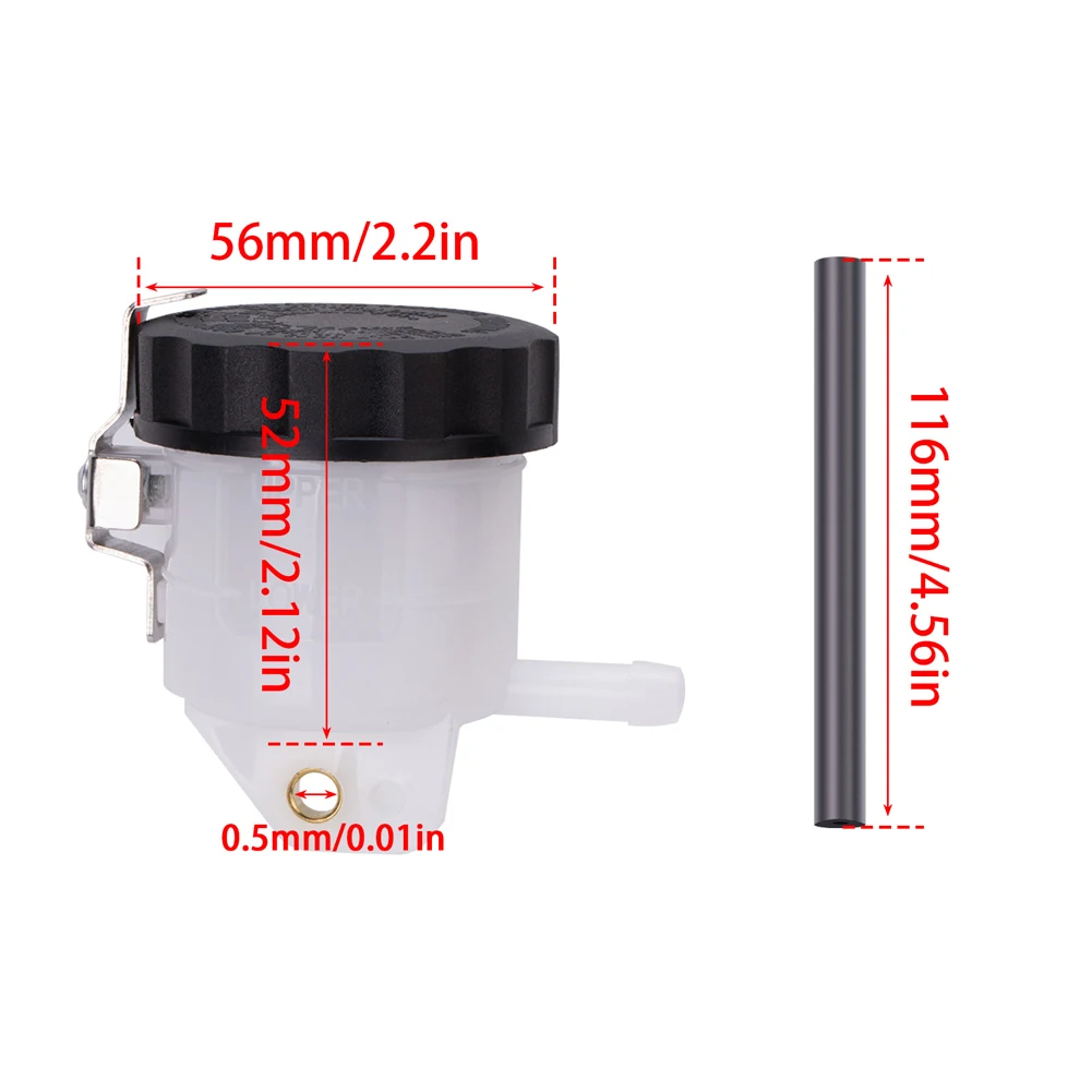Brake Pump Oil Jug Brake Master Cylinder Fluid Reservoir Fluid Bottle Reservoir for Kawasaki ZX6R 1998-2018 ZX10R 2004-2018