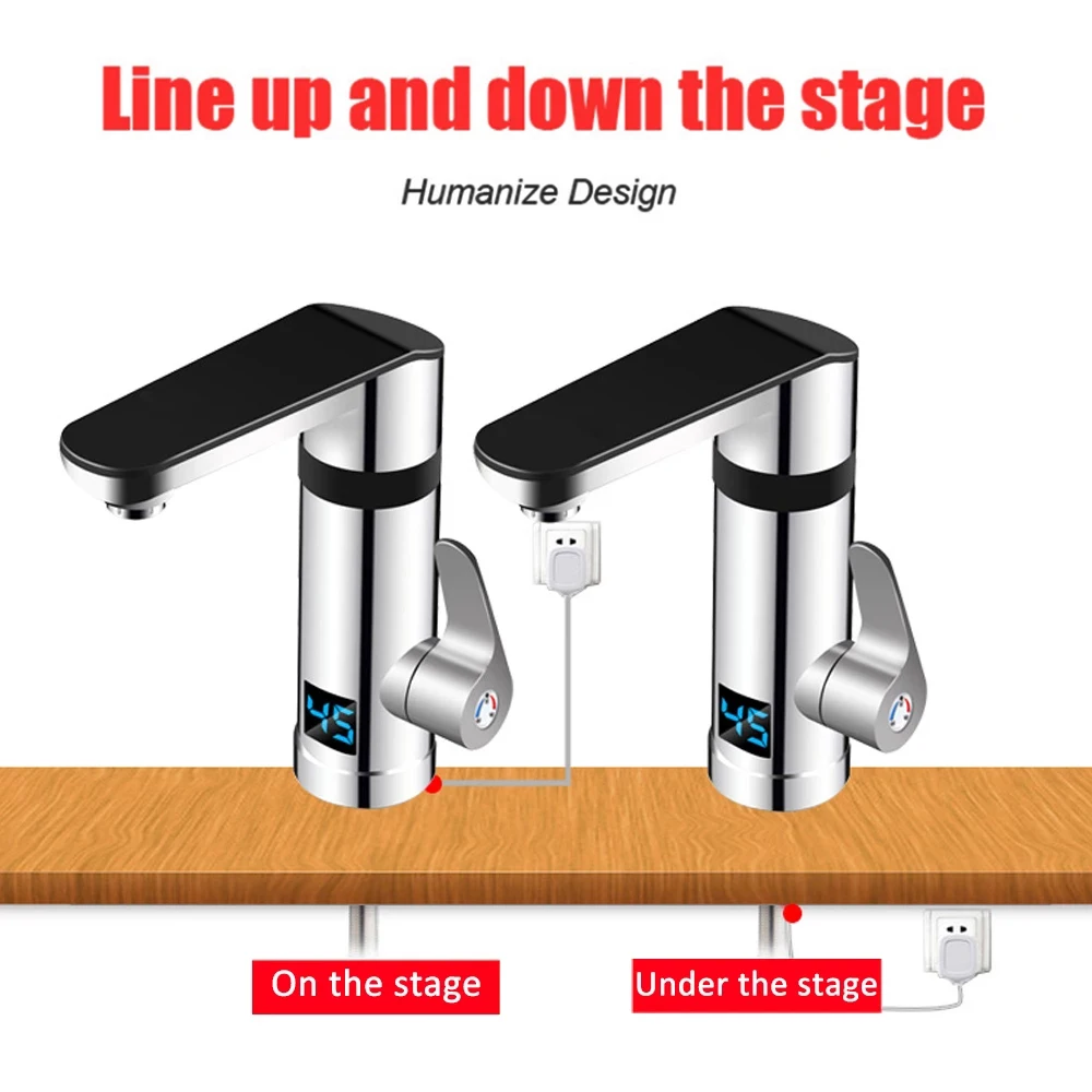 3000 واط لحظة الكهربائية صنبور سخان الحنفية عرض در...
