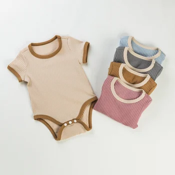 Unisex Colorblock Baby Romper 1