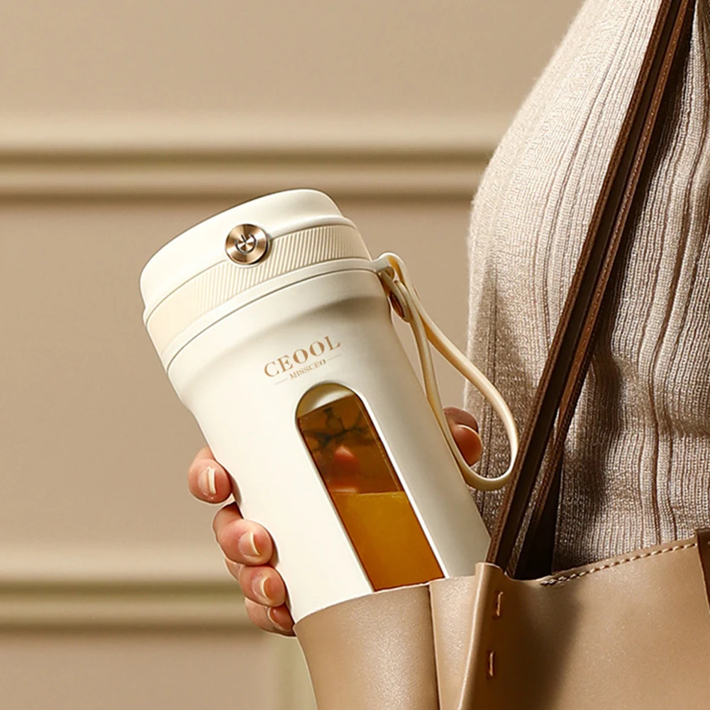 350ML Electric Portable Blender Juicer Fruit Mixers 3.7V/7.4V USB Charging Smoothie Juicer Cup Squeezer Juice Maker Detachable 6