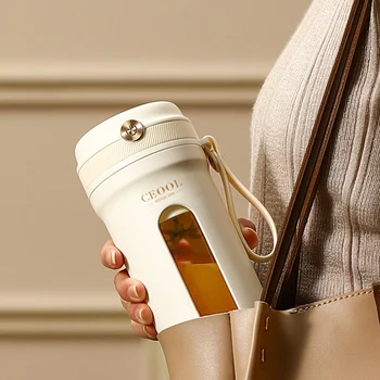 350ML Electric Portable Blender Juicer Fruit Mixers 3.7V/7.4V USB Charging Smoothie Juicer Cup Squeezer Juice Maker Detachable 6