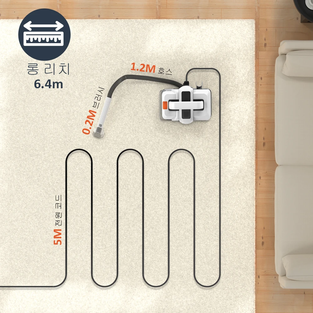 GOOVI 핸드 헬드 카펫 클리너, 소파 커튼 스프레이 흡입 통합 기계 청소 기계용, 750 W, 450W 스폿 클리너, 11 KPa, 15KPa