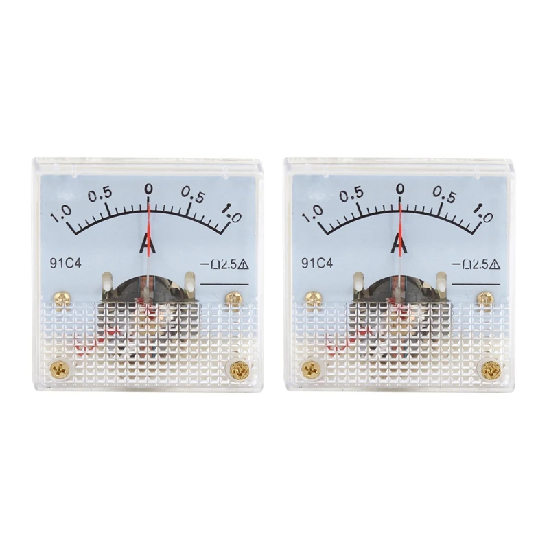 2X 클래스 2.5 정확도 DC 0-1 A 암페어 아날로그 계량기 전류계, 91C4