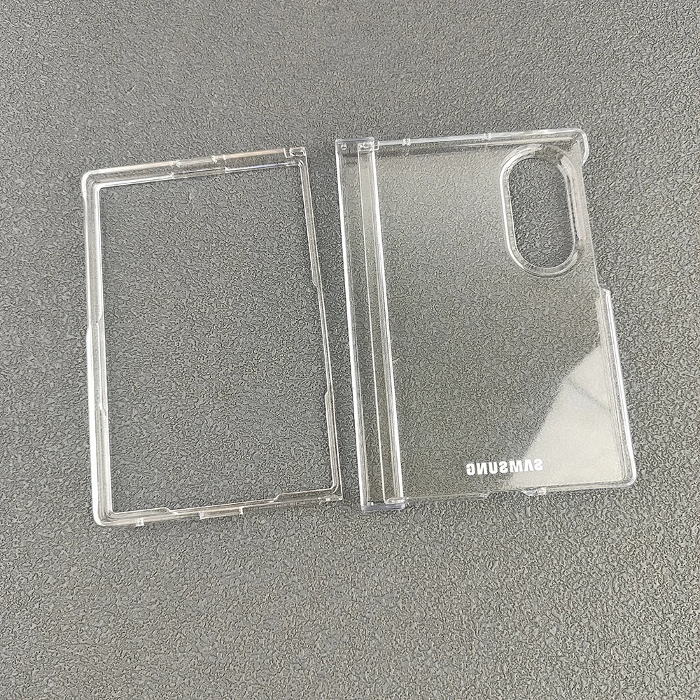 Transparent Protective Case with Front, Back, and Hinge Coverage for Samsung Galaxy Z Fold Series