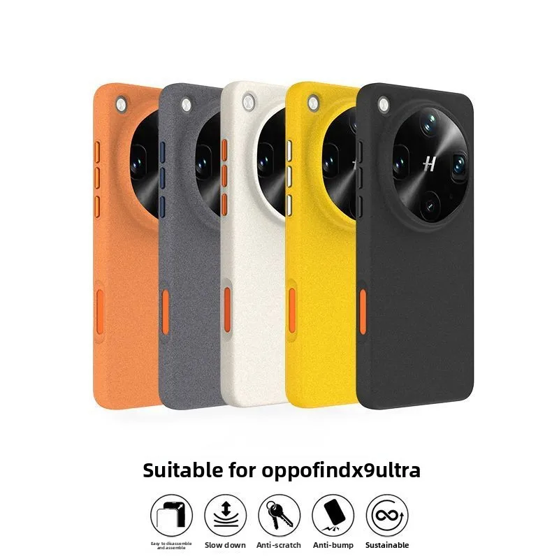 Rock Sand Texture Frosted Acrylic Shockproof Case with Built-in Magnetic Cover