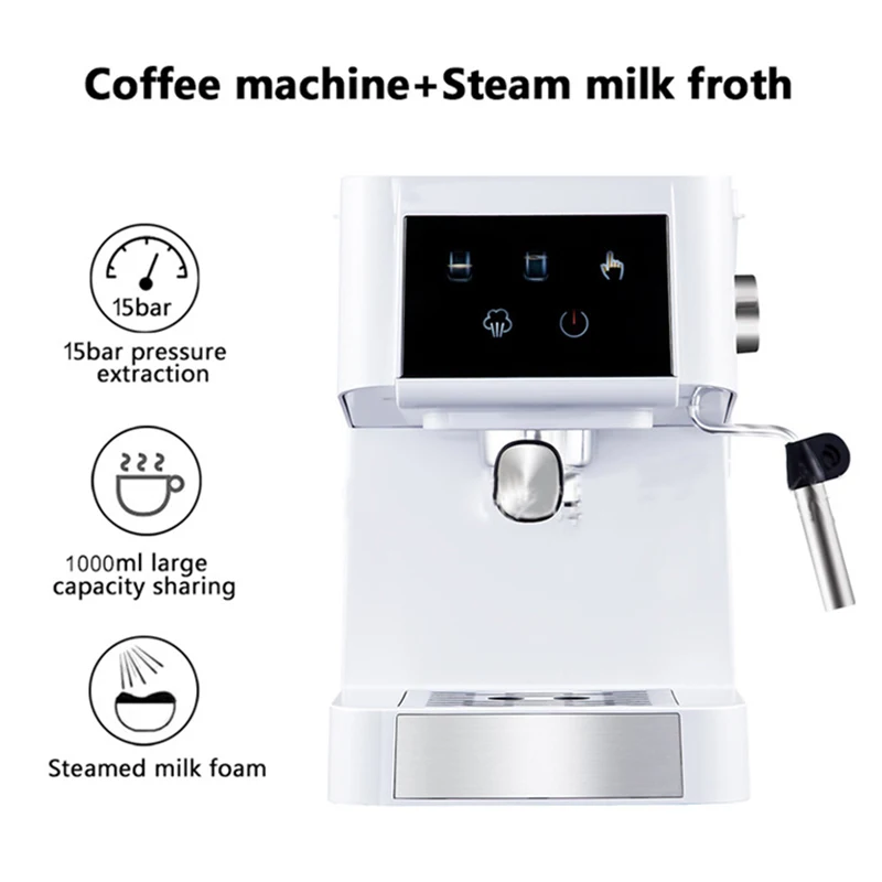 Cm1697 Macchina Da Caffè Italiana Semiautomatica Per Uso Domestico Macchina Da Caffè Commerciale Schiuma Di Latte A Vapore 20Bar Nuovo